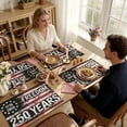 thumbnail image 5 of Stegali 250th Anniversary Freedom Linen Placemats, 12x18 Inch Table mats Set of 4, 5 of 7