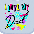 thumbnail image 4 of Inktastic I Love my Dad- 80s retro style Boys or Girls Baby Bib, 4 of 4