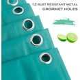 thumbnail image 3 of Teal Plastic Shower Curtain Or Liner, 72x72 Inch Lightweight Blue Green Coral Plastic Bathroom Shower Showroom Inner Curtain with Rustproof Metal Grommet Holes and Weighted Magnets, 3 of 15
