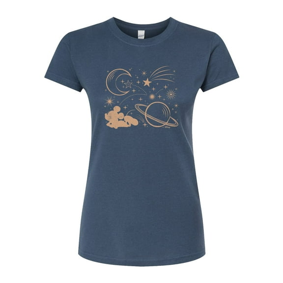 Disney - Mickey Constellation - Juniors Fitted Graphic T-Shirt