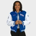 thumbnail image 4 of Women's WEAR by Erin Andrews Royal Buffalo Bills Varsity Full-Snap Puffer Jacket, 4 of 6