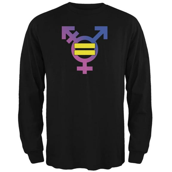 Sexual Equality Men Women Transgender Black Adult Long Sleeve T-Shirt - X-Large