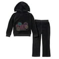 thumbnail image 2 of Juicy Couture Big Girls Black Sweatsuit Set 2-Piece set, 7, 2 of 3