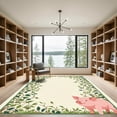 thumbnail image 2 of ODIKA 4'x6' Machine Washable Non-Slip Area Rug, Cottagecore Pink High Traffic Rug with Pad, Pink, 1050770, 2 of 8