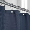 thumbnail image 2 of HA-EMORE  Fabric White Shower Curtain -Waterproof  Weave Fabric Shower Curtain for Bathroom, 2 of 9
