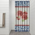 thumbnail image 3 of Boho Style Shower Curtain Pioneer Floral Vintage Retro Shower Curtain for Bathroom Home Decor Bathtubs Waterproof Fabric Curtain with 7 Hooks 36x72in, 3 of 5