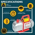 thumbnail image 2 of Single-Stage Rotary Vane Vacuum Pump for HVAC/Auto AC Refrigerant Recharging(TA350), 2 of 7