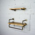 thumbnail image 2 of Austin Farmhouse Industrial 24" & 27" Wide 2-Piece Multi-Purpose Wall Shelf Rack, 2 of 2