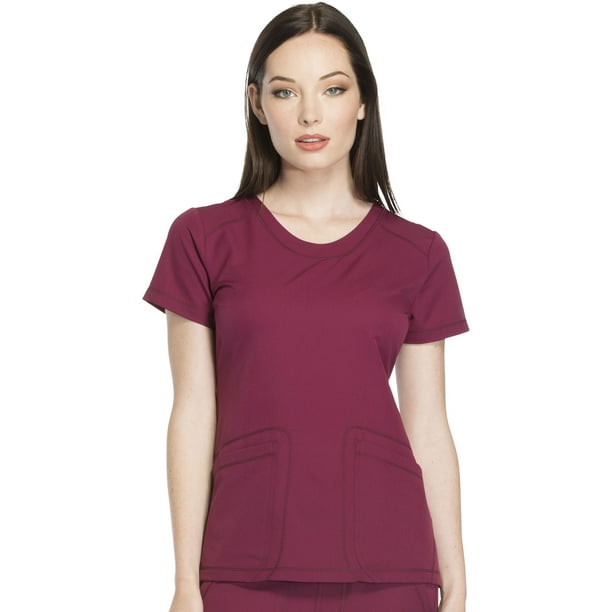 Dickies Dickies Dynamix Rounded VNeck Scrub Top DK720, XXS, Wine
