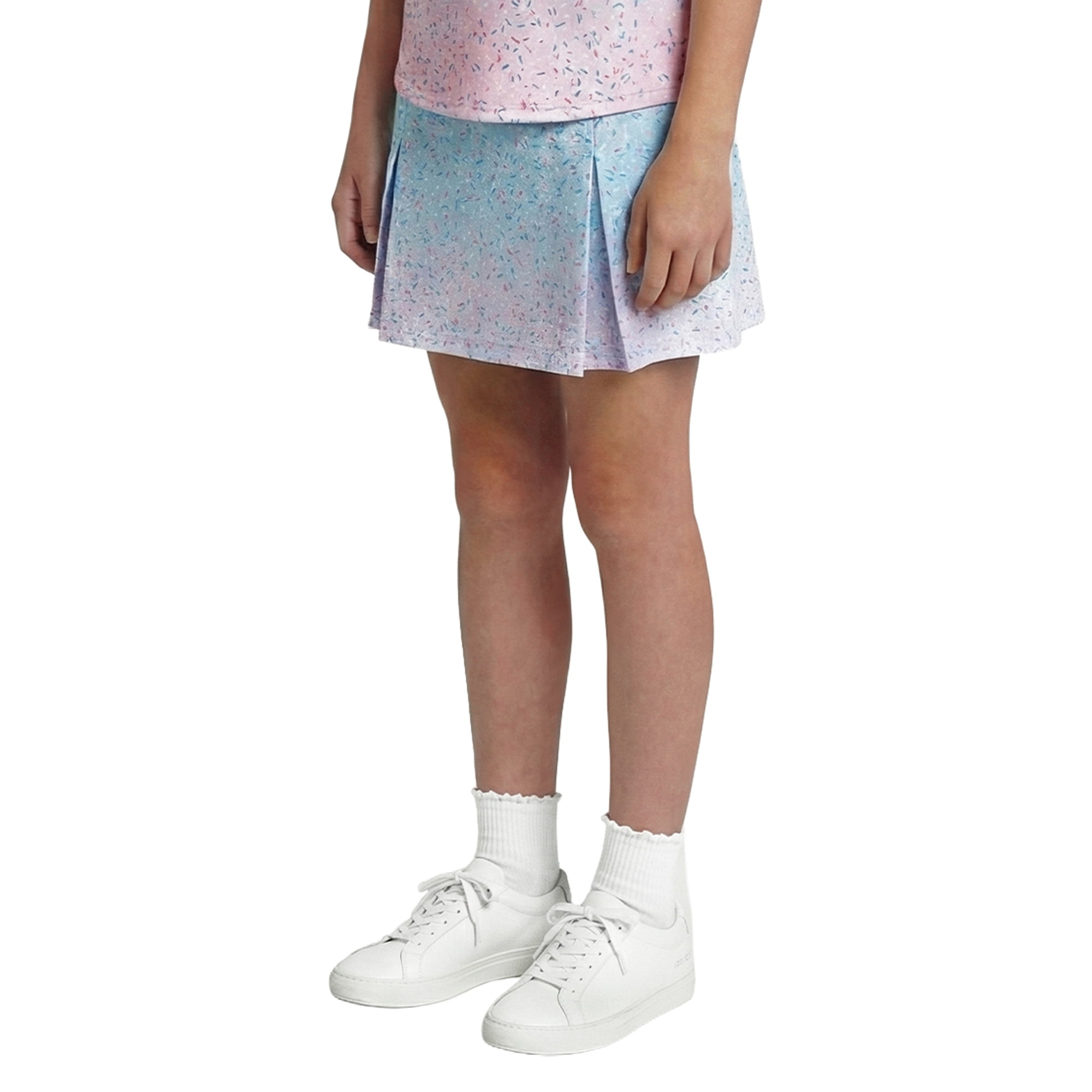 Birdie Bound Girls Sprinkle Splatter Print Skort with UPF50, Sizes XS-XL