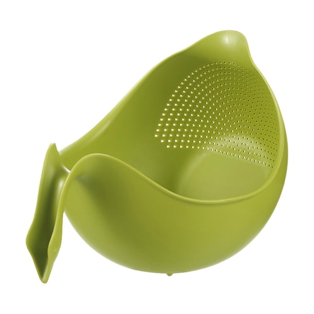 Colador de Lavado de Arroz Cesta Desagüe Lavabo Utensilios de Cocina Escurridores Laterales Multipropósito Colador Colador de Lavado de Ar Verde Gloria Canasta de frutas