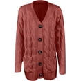 thumbnail image 5 of Women's Cardigan Fall Cardigan Lightweight Long Sleeve Knit Sweater Button Loose Jacket with Pockets, 5 of 7