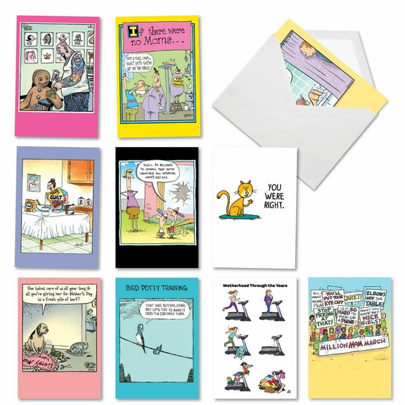 10 Funny Mother's Day Greeting Cards Pack - Mom Messages Mother's Day - AC9184MDG-B1x10