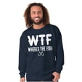 thumbnail image 4 of WTF Where's the Fish Fisherman Funny Men's Big & Tall Crewneck Sweatshirt Brisco Brands 5X, 4 of 5