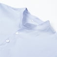 thumbnail image 3 of SUNSIOM Hommes Chemises en Coton à Manches Courtes Col Rond Bouton T-shirt d'Été, 3 of 5