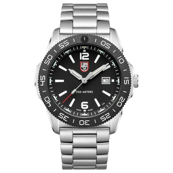 Luminox Pacific Diver Stainless Steel Black Dial Date Divers Quartz Mens Watch XS.3122