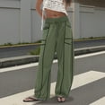 thumbnail image 2 of VNKIDY Women's Casual Pants Summer Lightweight Casual Loose Fit Wide Leg Pants With Drawstring Waist Comfortable Sweatpants For Everyday Wear Fashionable Pants, 2 of 4