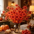 thumbnail image 5 of Dongrere 2 Pcs Fall Artificial Wildflower Bundles, Fake Flower Stems, Autumn Floral Bouquets for Home Porch Thanksgiving Vase Decor, E, 5 of 6