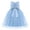 Light Blue, variant on Flower Girl Dress V-Back Bowknot Formal Pageant Ball Gown Wedding Party Long Tulle Dresses