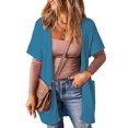 thumbnail image 4 of Wowcloth Women's Short Sleeve Knit Cardigan, Lightweight Soft Comfortable Open Front Sweater for Casual Daily Wear and Office, 4 of 8