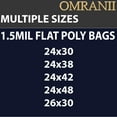 thumbnail image 7 of Multiple Sizes Clear Flat Poly Bags - 24"x48" & (250 Bags) 1.5Mil Flat Open Top Plastic Packaging Packing | Flexible and Durable Plastic Bags | Low-Density Polyethylene (LDPE), 7 of 7
