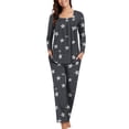 thumbnail image 2 of Jamicy Womens Loungewear Christmas Gift Women's Fall Pajama Sets Soft 2-Piece Lounge Sleepwear Ladies Pjs Sets with Pockets, 2 of 5