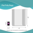 thumbnail image 3 of Pack of 1000 Flat Poly Bags 16 x 20. Clear Polyethylene Bags 16x20. Thickness 1.25 mil. Plastic Bags for Storing and Transporting. Ideal for Industrial, Food Service and Health Needs., 3 of 6