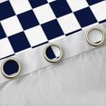 thumbnail image 4 of jejeloiu Vintage Checkered Pattern Curtains Pack of 2 (42x84 Each),Minimalist Geometric Curtains Blackout,Deepblue White Bedroom Curtains For Kids,Ultra Soft Home Decor, 4 of 6