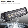 thumbnail image 2 of LED Emergency Strobe Lights, Amber 6 LED Strobe Flashing Light 2 Pack, 2 of 5