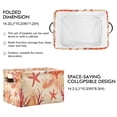 thumbnail image 2 of Yayeee 2 Pack Canvas Storage Basket with Handles for Shelves Fabric Bins Closet Organizer, Red Starfish, 2 of 8