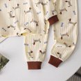 thumbnail image 4 of masbird Little Girls Boys Pajamas Cotton Long Sleeve Pjs Set Kids Graphic Pajama Baby 2 Pieces Sleepwear Toddler Heart Clothes 6-24 Months 2t 3t 4t 5t 6t 7t 8t 9t(Brown,3-4 Y), 4 of 5