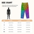 thumbnail image 2 of Cauagu Colorful Glitter Pajama Pants for Women Loose Fit Wide Leg Trouser Pants Casual Elastic Waist Drawstring Lounge Pants, 2 of 6