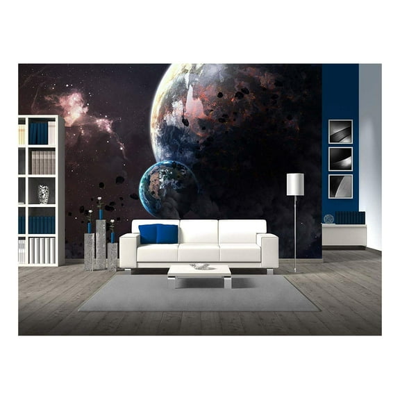 wall26 Wall Mural Brown Retro Wood Textured Paneling Removable Self-Adhesive Large Wallpaper - 66x96 inches