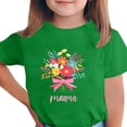 thumbnail image 1 of Zpanxa T-Shirts pour Tout-Petites Fille Imprimé Fête des Mères Col Rond Manches Courtes Haut Polyester Spandex 9-10 Ans, 1 of 5