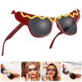 thumbnail image 4 of Miangastore Party Glasses Abs Brown Unisex Design For Parties And Birthday Parties 2Pcs 7.1X2.7X1.2In, 4 of 7