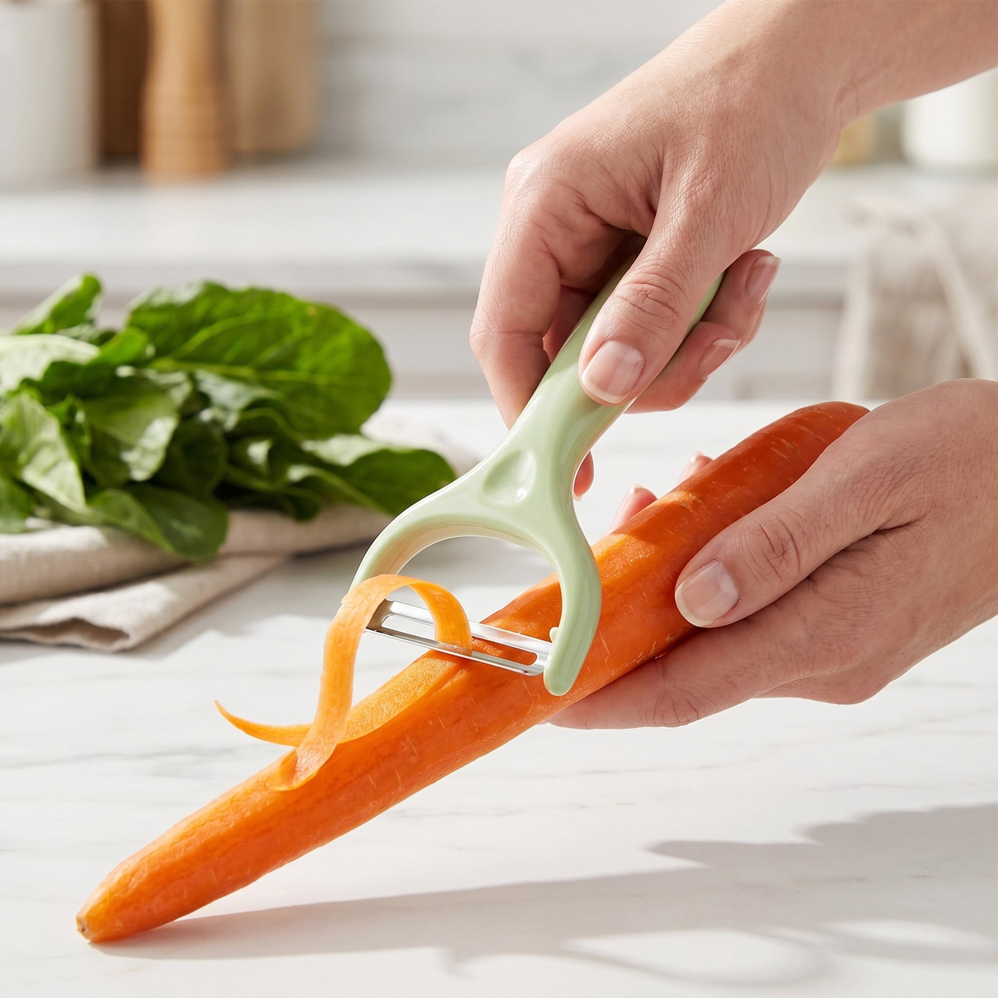 Unique Bargains Plastic Vegetable Peeler with Ergonomic Handle Army Green 5.9x2.4x0.6 inch