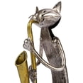 thumbnail image 4 of Escultura de metal de gato con figura de guitarra, regalos para Acción de Gracias, Navidad, manualidades y decoración del hogar, estilo 1, 4 of 5