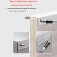 thumbnail image 2 of Tirador alargado para puerta de armario invisible, sencillo, en blanco cálido, con ranura para cajón sin perforaciones, tirador pequeño, 2 of 5
