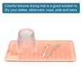 thumbnail image 3 of Unique Bargains Silicone Dish Drying Mat Set, 11.8' x 7.9' Dish Drain Pad Heat Resistant Suitable for Kitchen-Pink, 3 of 5