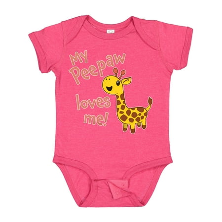 

Inktastic My Peepaw Loves Me- Cute Giraffe Boys or Girls Baby Bodysuit