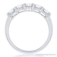 thumbnail image 2 of Round Brilliant Cut Charles & Colvard Moissanite 5-Stone Wedding Ring in 14k White Gold, 2 of 3