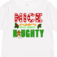 thumbnail image 4 of Inktastic Nice Until Proven Naughty with Holly and Gingerbread Man Boys or Girls Long Sleeve Toddler T-Shirt, 4 of 5