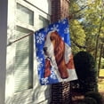 thumbnail image 2 of Basset Hound Winter Snowflakes Holiday Flag Canvas House Size, 2 of 2