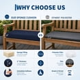 thumbnail image 6 of Garvee 48"x18" Outdoor Bench Cushion Water-Resistant Non-Slip with Ties for Porch Sofa Settee, Blue, 6 of 8