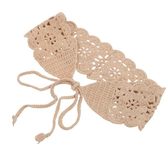 OATIPHO 1Pc Khaki Lace Detachable Fake Collar Cotton Hair Band Elegant Decorative Hair Accessory