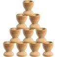 thumbnail image 1 of 10 piezas de hueveras de madera fiesta de Pascua de primavera sin pintar portahuevos de Pascua soporte de madera para huevos para niños DIY pintura artesanía suministros hogar cocina, 1 of 5