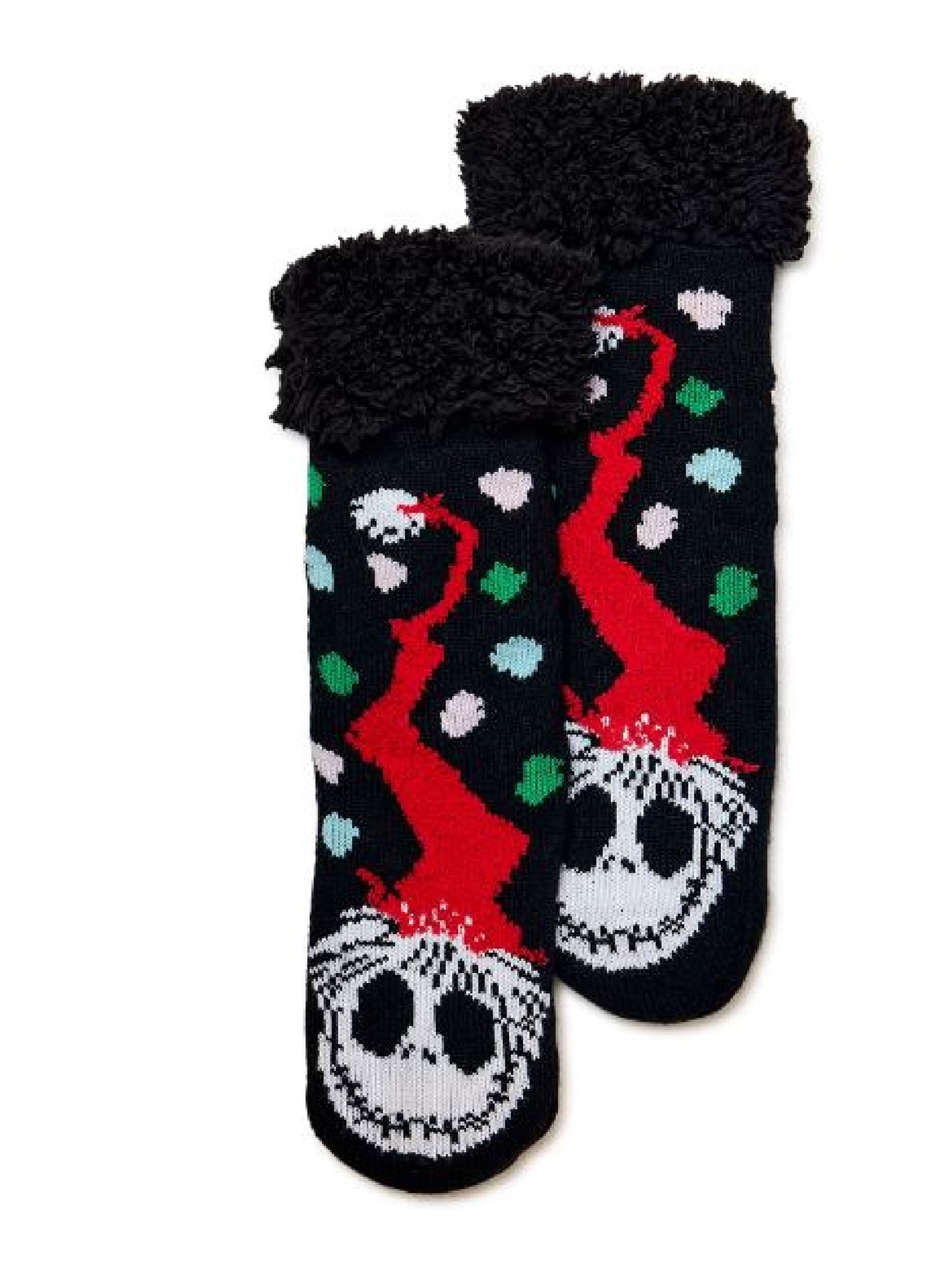 The Nightmare Before Christmas Disney Nightmare Before Christmas, Holiday Women's Slipper Socks, 1-Pack, Size 4-10