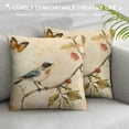 thumbnail image 3 of Bird Butterfly Branch Graphic Decorative Cushion Throw Pillow Cover for Home Couch Living Room Bed Sofa Pillowcase 1PC 22x22in, 3 of 5