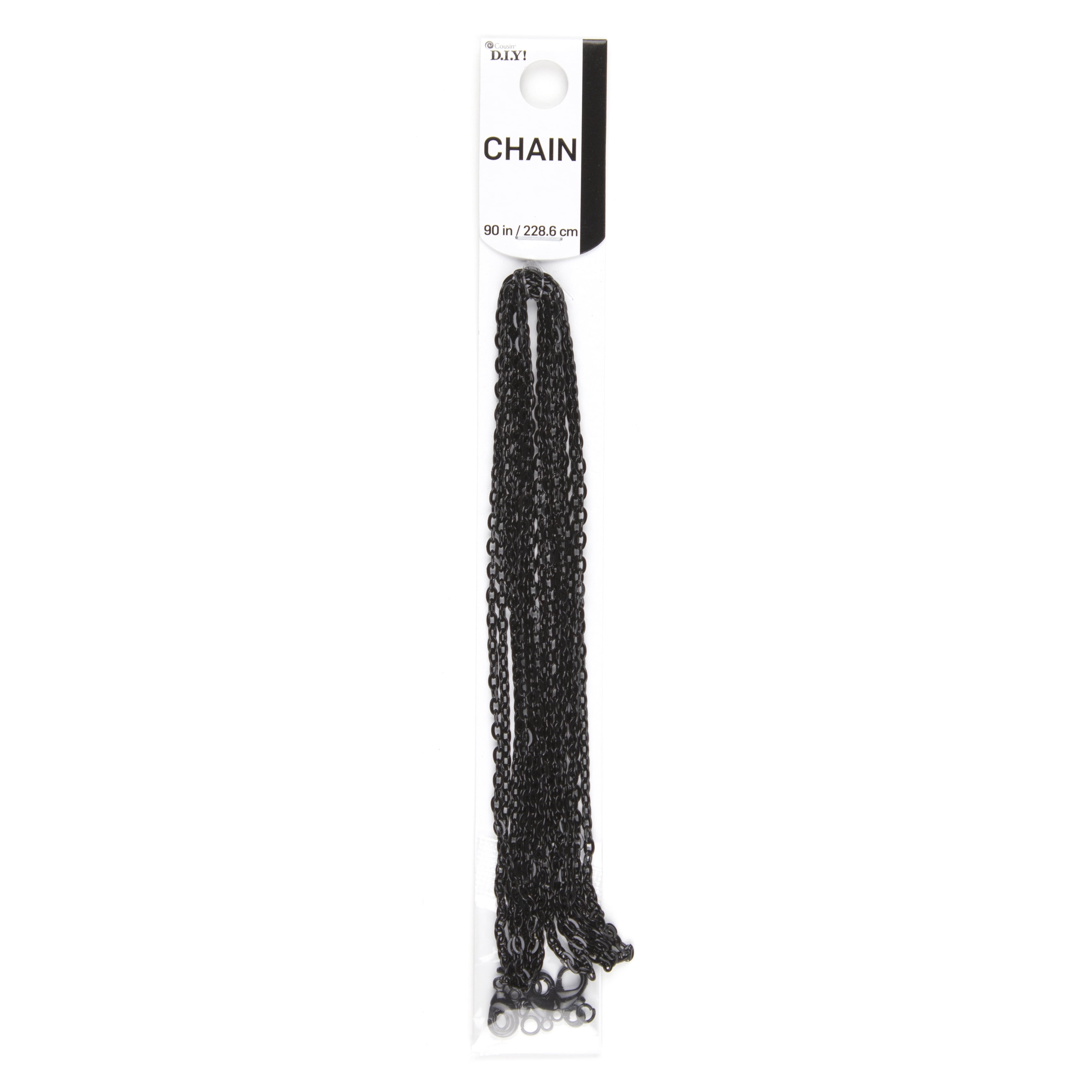 DIY 90" Small Black Chain, 1 Each