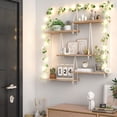 thumbnail image 3 of FKS LIFE Hanging Shelves for Wall, Macrame Hanging Plant Shelf with Vine Lights 5 Tier Rope Floating Shelf Storage Rack Boho Wall Decor, 3 of 11